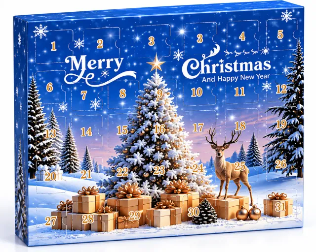 Christmas Countdown Bracelet-Making Advent Calendar — Blue