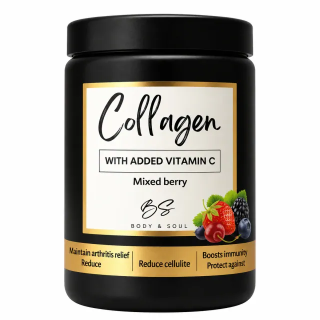Body & Soul Collagen with Added Vitamin C — Mixed Berry